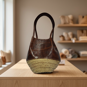 Sac à main élégant en cuir de veau premium jaune marron, sac à main en cuir véritable à boucle de fermeture, tendance, de la boutique Biyadina - Product Image 2