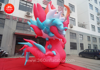 Publicité géante Gonflable Grand Rouge Gonflable Personnalisé Mascotte chinoise dragon Cartoons pour décoration