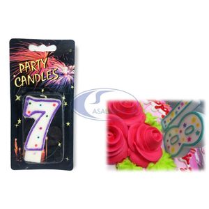 Candela di compleanno viola singola numero 7 - Product Image 1