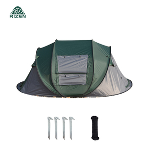 Carpa Plegable Personalizable para Acampar al Aire Libre, de Una Sola Capa, para 2-3 Personas, para las Cuatro Estaciones, con Varillas de Fibra de Vidrio, <span class=keywords><strong>Rizen</strong></span> RZ-PUT-008 190T Plateada - Product Image 3