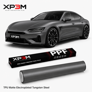 ฟิล์มหุ้มรถยนต์ XP3M สีเงินเมทัลลิกซาตินแบบด้าน TPU สีซาติน 7.5 มิล ฟิล์มไวนิล PPF ซ่อมแซมตัวเองได้ ป้องกันรอยขีดข่วน ป้องกันการเหลือง - Product Image 1