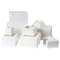 Ensemble de boîtes en carton blanc personnalisées style tiroir avec fenêtre pour pâtisseries, biscuits et produits de boulangerie, emballage alimentaire