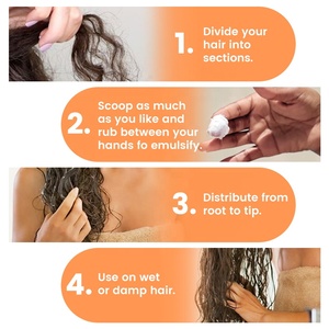 Crème Coiffante Végétalienne Personnalisée OEM/ODM à la Noix de Coco et au Beurre de Karité pour Cheveux Naturels : Allonge les Boucles, Hydrate - Product Image 4