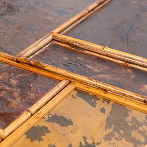 Anji Meilu Bamboo Stone Tea Tray Natural Handmade Wabi Sabi Home Decoration Craft - Product Image 4