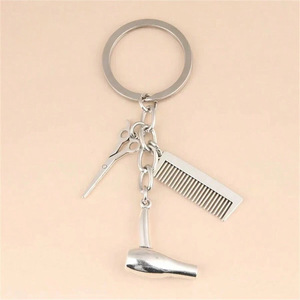 Llavero de peluquería de moda, llavero de Peine de tijeras de secador de pelo, regalo de joyería de peluquería creativa femenina - Product Image 4