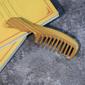 Sandalwood <b>Wide</b> Tooth <b>Comb</b> 15-20cm Handmade Massage Hair <b>Comb</b> For Women Children Adults U Shape Design - Product Image 4