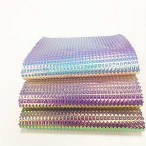 Tessuto Olografico con Motivo a Quadri/<span class=keywords><strong>Sirena</strong></span>/Litchi in Pelle Artificiale PU Dicroica per Realizzare Borse/Orecchini/Artigianato - Product Image 5
