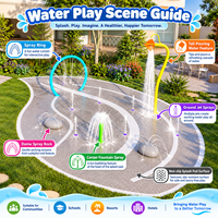 Équipement de jeux aquatiques interactifs d'extérieur pour parcs aquatiques, hôtels et aires de jeux aquatiques