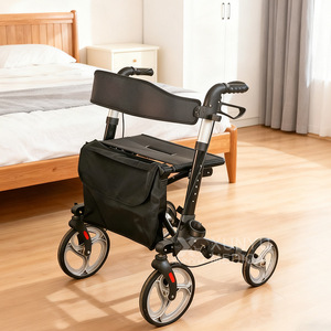 XY Aluminum Alloy Four-Wheeled <b>Walker</b> Lightweight Foldable Multifunctional Rehabilitation Aid For <b>Elderly</b> Shopping - Product Image 1