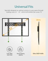 Soporte de Pared Universal para Pantalla LCD LED de Fábrica KALOC, Compatible con VESA Máx. 400*400mm, para Pantallas de TV de Plasma de 32-55 Pulgadas