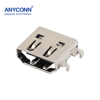 ANYCONN Conector Esencial MINI USB Macho Modelo 26 Negro de Montaje Pasante para Interfaz de Dispositivos, Duradero y de Alta Calidad