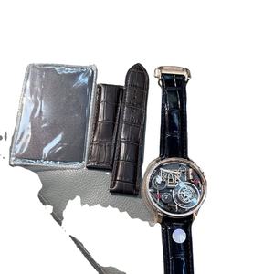 Relojes de Hombre de Negocios de Último Estilo, Relojes de Lujo Casuales con Esfera Multifunción, Relojes con Correa de Cuero Genuino - Product Image 3