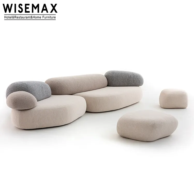 WISEMAX-sofá Seccional de tela con diseño único para sala de estar y sala de espera, nuevo