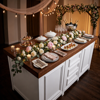 Table de buffet pliante en contreplaqué de 183 cm pour réceptions, mariages, hôtels et restaurants