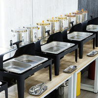 Chauffe-plat manuel isotherme en acier inoxydable de 9 L, chauffé au combustible, pour cuisine moderne