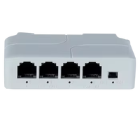 Model Terbaru 100Mbps 4-Port PoE Extender Repeater IEEE802.3af/at Full-Duplex Jarak Jauh 250m Saklar Transmisi Sinyal Data