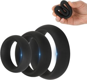 Popular <strong>Pack</strong> of 3 Silicone <strong>Penis</strong> Rings for Men Factory Price Delay Ejaculation Sex Toy - Product Image 2