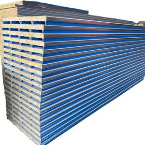 कस्टम मोटाई लंबाई रॉक ऊन छत और दीवार सैंडविच पैनल धातु टाइल घर निर्माण - Product Image 3