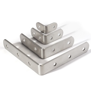 Équerres <span class=keywords><strong>d</strong></span>'<span class=keywords><strong>angle</strong></span> en métal en forme de L, support <span class=keywords><strong>d</strong></span>'<span class=keywords><strong>angle</strong></span> à 90 degrés en acier inoxydable pour meubles, armoires et joints en bois - Product Image 4