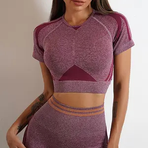 PASUXI-ropa de entrenamiento personalizada para mujer, mallas de manga larga, sin costuras, para gimnasio y Fitness, conjunto de Yoga
