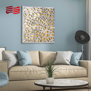 <strong>Factory</strong> Supply Sheet Metal Perforating Decorate <strong>Abstract</strong> Wall Art Gold Leaf Sculpture - Product Image 5