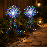 Lampes solaires de jardin TSINYE, 120 LED, feux d'artifice, étanches, colorées, en plastique, décoration extérieure pour cour/patio/porche/chemin