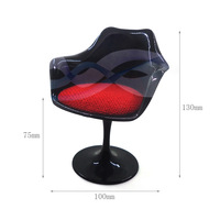 Chaise pivotante miniature pour maison de poupée, échelle 1/6, chaise de bureau ronde, meubles pour figurines, décoration, cadeau