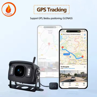 Firecore HX-804 kamera dasbor 4G, kamera nirkabel AHD pelacak GPS kendaraan cadangan truk peringatan intrusi pengenalan wajah