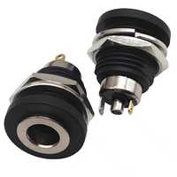 Soket DC 3Pin Tahan Air 5.5x2.1mm / 5.5x2.5mm 8.5A Daya IP68 untuk Pemasangan Panel Wanita (Female Mount) untuk Pencahayaan LED & Peralatan Industri