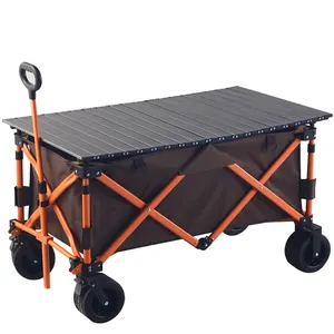 Chariot de camping pliable à cadre en acier extérieur personnalisable à prix d'usine vente en gros