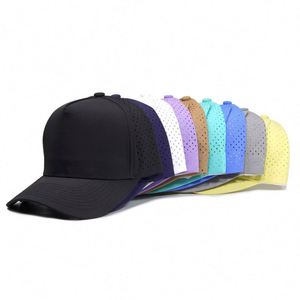 Gorra de Béisbol de 5 Paneles Perforada con Corte Láser, Impermeable, Estilo Urbano, Venta al Por Mayor - Product Image 5