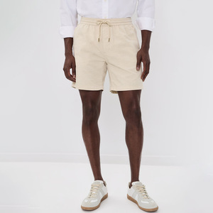 Pantalones Cortos de Verano 2026 para Hombre, Ligeros, Cintura Elástica con Cordón, Corte Recto, Color Sólido, Lavados, de Alta Calidad - Product Image 5