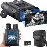 Jumelles de vision nocturne HNV200 pour l'extérieur, vidéo 2K, 30 millions de pixels, portée nocturne de 400 m, zoom optique 16x pour le camping en plein air