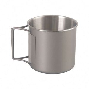 Outdoor Camping Stainless Steel 304 Tumbler 330ml Capacity Green Black Folding Handle Modern <b>Spray</b> Painted Mug - Product Image 5