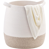 Panier de rangement au design le plus récent, fait main, pliable, tissé, pour le linge, grands paniers avec poignées durables