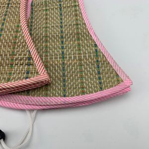 Farmer <b>Straw</b> <b>Hat</b> Hot Sell Foldable Folding OEM Unisex Adults Plain Round Ribbon & With Rope Party <b>Hats</b> - Product Image 6