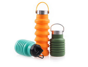 Botella de Agua Plegable a Prueba de Fugas, Botella Deportiva Plegable Reutilizable de Silicona para Viajes al Aire Libre, Gimnasio, Campamento, <span class=keywords><strong>Senderismo</strong></span> - Product Image 4