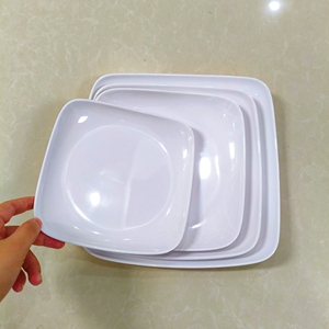 จานเมลามีนสำหรับร้านอาหารทรงสี่เหลี่ยมสีสันสดใส6.5/7.5/<span class=keywords><strong>8.5</strong></span>/9.5นิ้วทนทานไม่แตกหักเป็นมิตรกับสิ่งแวดล้อม - Product Image 3