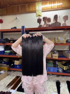 Extensions de cheveux vierges vietnamiennes en mèches, 100% cuticules alignées, pour l'exportation en gros internationale, fabrication OEM - Product Image 6