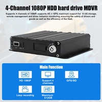 Enregistreur vidéo de voiture 4 canaux, carte SD, mini DVR mobile, camion, bus, véhicule, 4ch MDVR