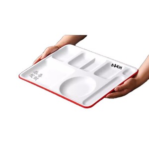 Thickened Divided Rice <b>Plate</b> Rectangular <b>Melamine</b> Serving Tray For School Factory Canteen Hotel Meals - Product Image 5