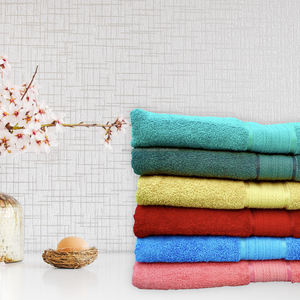 Serviettes éponge douces en coton avec bordure fantaisie - Product Image 2