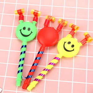 Sifflet en forme de visage souriant pour enfants, accessoires de fête d'anniversaire, bruitier joyeux non toxique - Product Image 2