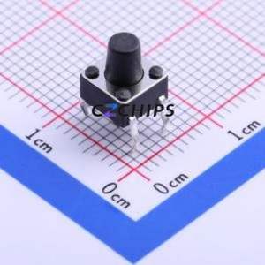 K2-6639DP-H4SW-04 Tactile Switch Through hole-4P,6x6mm Switch Single Pole Single Throw Round Button 2.5N Through Hole - Product Image 1