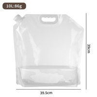 Sac à eau pliable de grande capacité de 8 L, de qualité alimentaire, pour le camping, conteneur de boissons en plastique, pique-nique