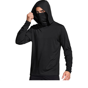 UPF 50 pesca Uv felpa leggera traspirante da <span class=keywords><strong>uomo</strong></span> protezione solare vestiti lavoro all'aperto pesca felpa con cappuccio da <span class=keywords><strong>uomo</strong></span> con maschera - Product Image 1