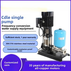 Pompe centrifuge verticale multi-étages en acier inoxydable 304, modèle 50CDL(F)20-20 CDL, pompe entièrement automatique pour eau du robinet - Product Image 3