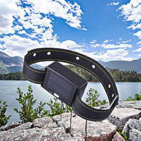 Traceur GPS solaire pour animaux de compagnie en nylon, étanche IPX6, compatible avec le réseau mondial, suivi en temps réel avec plus de 20 heures d'autonomie de la batterie