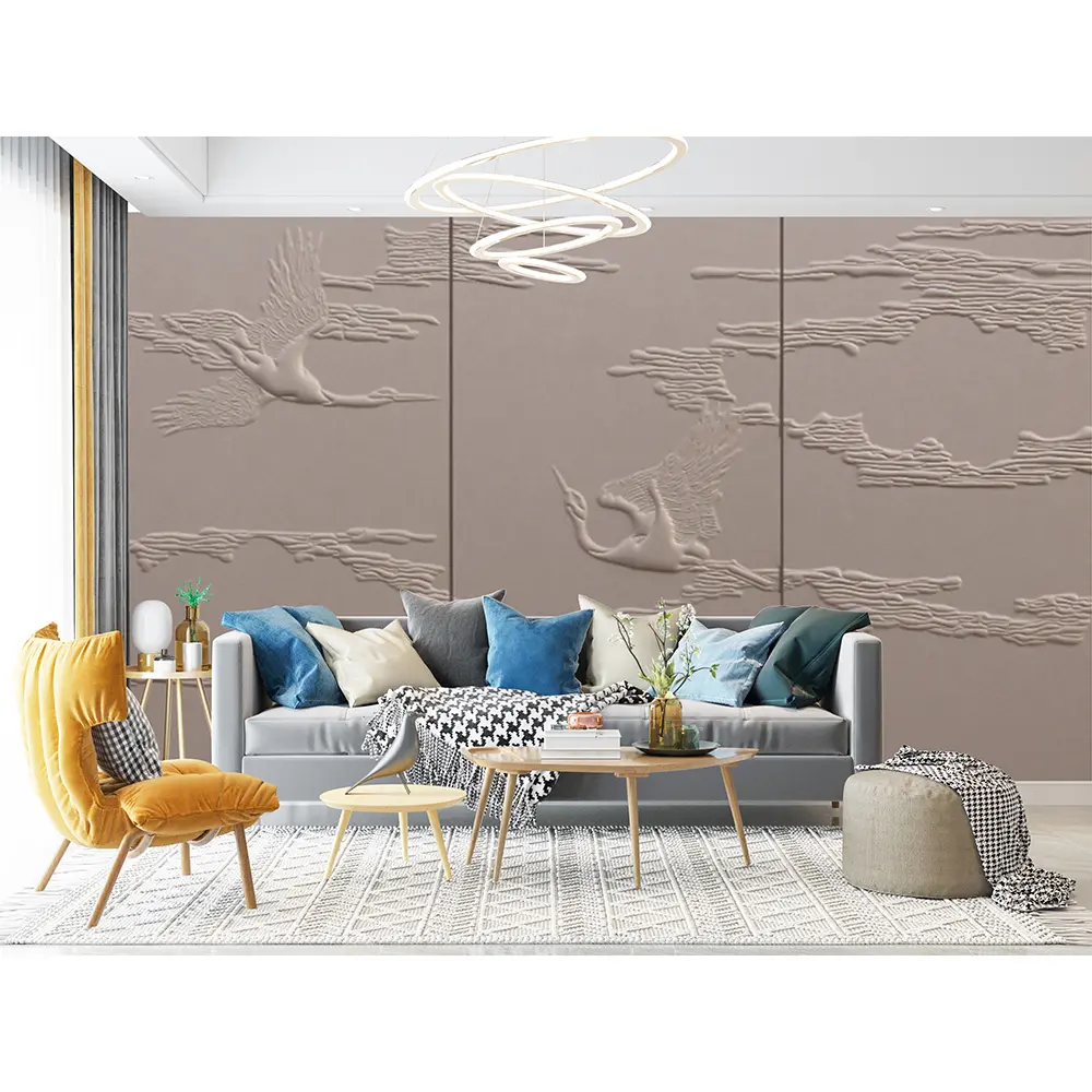 Customized Home Mural wall paneling 3d wall decor for living room JOB-005