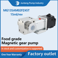 Pompe à engrenages à entraînement magnétique en acier inoxydable 316L, PEEK, PTFE, nettoyage sans démontage avec moteur DC sans balais pour machine à expresso